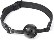 My Bondage Store Black Ball Gag BDSM Oral Fetish Slave Adjustable Breathable Restraints