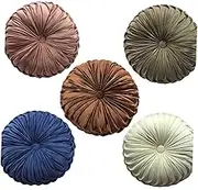 Home Decor Pillow Cover Round Accent Pillow for Living Room Sofa Decorative Throw Pillow Soft Back Cushion Light Brown 18x18 Inches