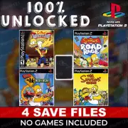 The Simpsons Hit & Run PSX PS1 PS2 Memory Card Unlocked Completed Save 100% Beat