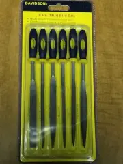 Davidson/ Valley Industries 6pc Mini File Set T-12 Hardened Tool Steel