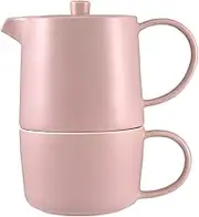 Maxwell & Williams Cafe Life Tea for One with Infuser 450ML Rose Gift Boxed