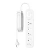 4-Outlet Surge Protector with Dual USB-C 30W PPS 2m Cord
