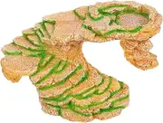 BESPORTBLE Tortoise Basking Platform Lifelike Resin Cave for Turtles Frogs and Lizards Habitat Decoration for Fish Tank Durable and Practical Reptile Ramp