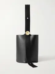 [LOEWE] LOEWE - Pebble Embellished Leather Bucket Bag - Black - One size One size Black