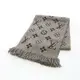 [二手] 【日本直送】 中古LOUIS VUITTON 9成新 Echarp Logomania 淺灰色 圍巾 全花紋 羊毛 絲 灰米色