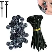Button Head Zip Tie 100PCS, Nylon Button Head Cable Ties, Universal Cable Tie Buckle Clip, Heavy Duty Self-Locking Zipties for Car, Garage & Home Use (20 pcs)