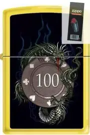 Zippo 1248 chip dragon casino Lighter + FLINT PACK