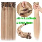 CLIP IN 100% REMY HUMAN HAIR EXTENSIONS DOUBLE WEFTED Real Thick Highlight Ombre