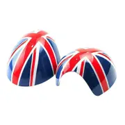 Car Door Side Red/Blue UK Flag Mirror Covers for Mini R55 R56 R57 R58 R60 R61 Power Fold Mirror Red blue