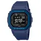 【CASIO 卡西歐】G-SHOCK 心率偵測 藍牙 太陽能電力 金屬錶圈 湛藍 經典方型 運動系列 DW-H5600MB-2_44.5mm