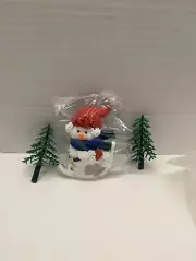 Snow man Cake Topper. Set with trees. L153