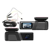 Elinz 1080P Dual Lens No Screen Dash Cam 720P Rear Camera WiFi App Control Supercapacitor Compact Discreet Car DVR Hardwire Kit
