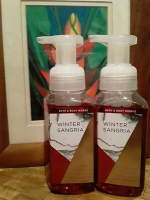 2x BATH & BODY WORKS WINTER SANGRIA VANILLA GINGER FOAMING FOAM SOAP WASH RARE