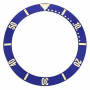 BEZEL INSERT FOR LADY OMEGA SEAMASTER WATCH BLUE GOLD FONTS