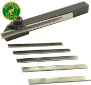 Factory Mini Parting Tool Cut off Holder with 6Pcs HSS Blades for Mini Lathes -