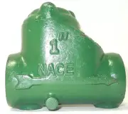 1" NPT 2000 CWP Swing Check Valve Ductile Iron Screwed Cap NACE PLT-F **NO TAG**