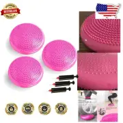 Portable Balance Stability Discs - 3 Wobble Cushions with Adjustable Inflations