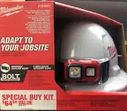 Mileaukee Full Brim Vented Hard Hat with Spot Flood Headlamp Kit 2104HH