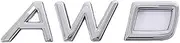 SCPCKZETZN 3D Metal T5 T6 AWD Logo Rear Trunk Tailgate Badge Emblem Sticker Fit for Volvo XC60 XC90 S60 S80 S60L V40 V60(AWD Silver)