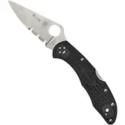 Spyderco Delica 4 Lightweight Folding Knife with Flat Ground Steel Blade and