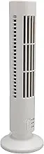 Portable Bladeless Fan, 2 Speeds Electric Tower Fan Adjustable Speed USB Desk Bladeless Fan Portable Quiet Cooling Fan for Bedroom, Home, Office (White)