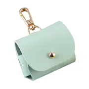 For AirPods Pro 2nd Gen Case, Protective PU Leather Cover, Snap Hook, Green
