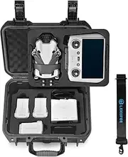 Travel Waterproof Hard Case Compatible with DJI Mini 4 Pro Drone/DJI Mini 3 Pro/Mini 3 Drone/Fly More Combo/DJI RC 2/RC-N2 Remote and DJI Mini 4 Drone Accessories (Carrying Case Only)