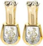 2pcs Glass Perfume Bottles Refillable Fragrance Spray Bottles for Travel Elegant Plated Decorative Design for present Giving and Home Decor