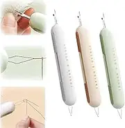 BEANPRECOY 2-in-1Needle Threader Seam Rippers Kit Stretchable Sewing Tool,Integrated Seam Remover Needle Threading Opener Sewing Device for Hand Sewing Crafting Knitting Cross Stitch Quilting Supplies