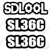 Fits SDLOOL SL36C Decal Kit Mini Skid Steer Loader - 7 YEAR OUTDOOR 3M VINYL!