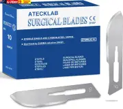 100 - Pack Disposable Carbon - Steel Scalpel Blades - Individually Packed & Ster