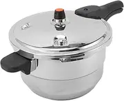 Stainless Steel Pressure Cooker, 5L/6L/8L Stovetop Pressure Canner with Steamer Rack & Lid, Fast Cooking Canning Pot Compatible with Gas & Induction Cookware, Electric Stoves (5L)