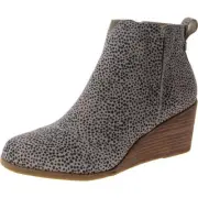 Toms Womens Clare Suede Pull On Booties Wedge Boots BHFO 1178