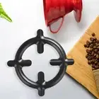 Moka Pot Holder Practical Cast Iron Coffee Pot Shelf for Camping Gas Stove