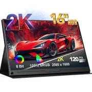 UPERFECT 16" 2K 2560x1600 Portable Monitor 120HZ Gaming Monitor HDMI PC Screen