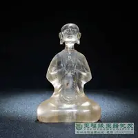 在飛比找樂天市場購物網優惠-尼泊爾古法老琉璃白水晶古玩雜項家中裝飾悟道佛像神像琉璃人物像