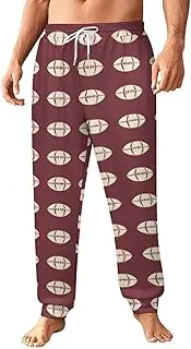 [Generic] Men's Sweatpants, Retro Rugby Field Markings-60, Polyester Joggers, Sweatpants Jogging Pants for Workout Running