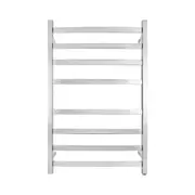 Stainless Steel Electric Heated Towel Rail Warmer Heater Rails Rack Wall Mounted Chrome 8 Bar