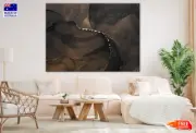 Brown Black & Gold Abstract Art Wall Canvas Home Decor Australian Made Quality