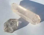 Lot 2 Double Terminated Quartz Crystals Reiki Healing