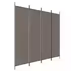4-Panels Fabric Room Divider Privacy Screen Home Decor Anthracite 200x220