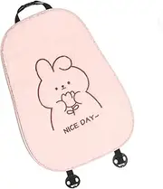 CHICAMPERA Cute Bunny Plush Car Seat Cushion Mat Comfortable Slip Backrest Pad for Front Seat Adorable Car Accessory for All Models