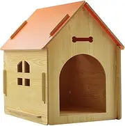Dog House Indoor for Small Dogs or Cats, Cozy Wooden Design, Small Indoor Bed House, with Air Vents and Elevated Floor Warm Dog Cave,C,40 * 39 * 45cm