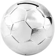 Juliana Collection Silver Plated Football Money Box, Small