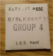 Bulova 2423.10 - Part 65C - Sweep Second Hand G/BLK Cone 17 Group 4 Replacement