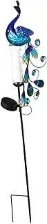 BESPORTBLE Solar-Powered Ground Light Hydrangea Flower Shape Led Yard Lamp Rain Gauge Feature