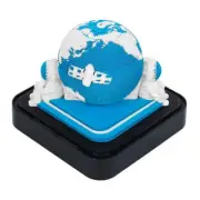 NNEDSZ The Earth 3D Paper Sculpture Night Light with Memo Pad, Black Base - Eleg