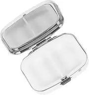 Travel Pills Storage Case Portable Two Grid Organizer for Medications Compact Easy to Clean Travel Container for Scheduling Daily