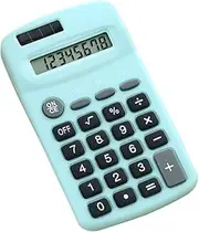 Staright Mini Cute Calculator 8 Digits Display Solar & Battery Dual Power Portable Electronics Calculator Accounting Tool for School Students Children Office Home