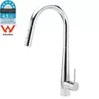 Chrome Round 2-Mode Spray Pull Out Spout Swivel Kitchen Tap Laundry Sink Mixer